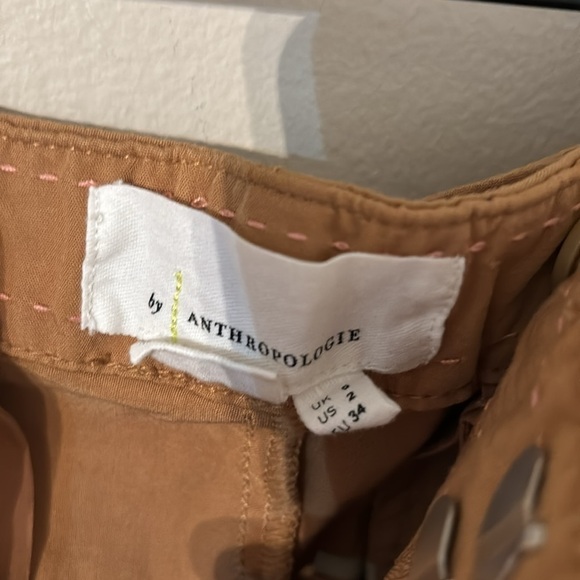 Anthropologie Honey Wide  Leg Cotton Blend Trousers - Picture 3 of 11